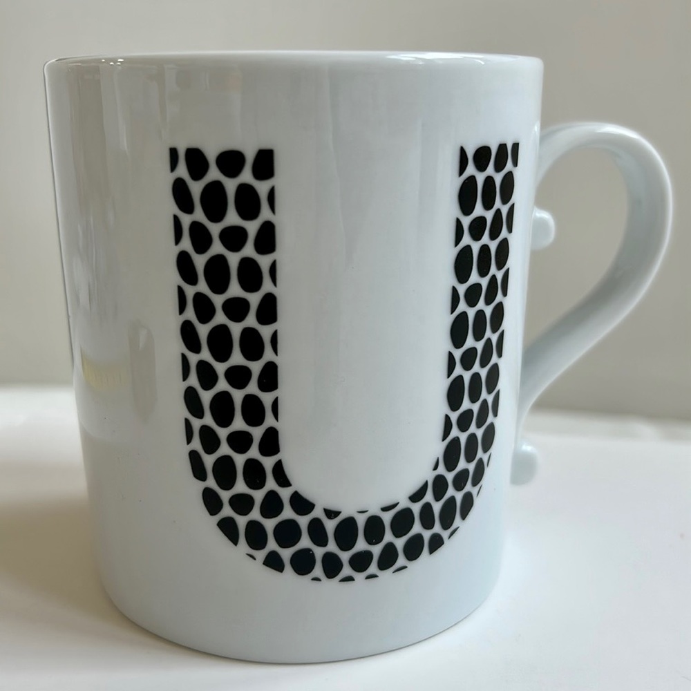 West Elm Ceramic Coffee Tea Mug “U”